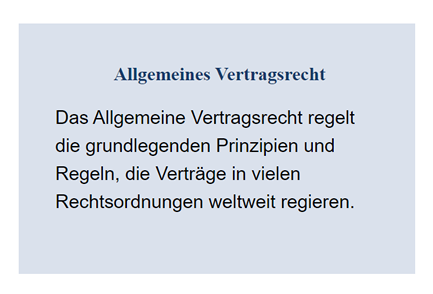 Allgemeines Vertragsrecht für  Steindorf